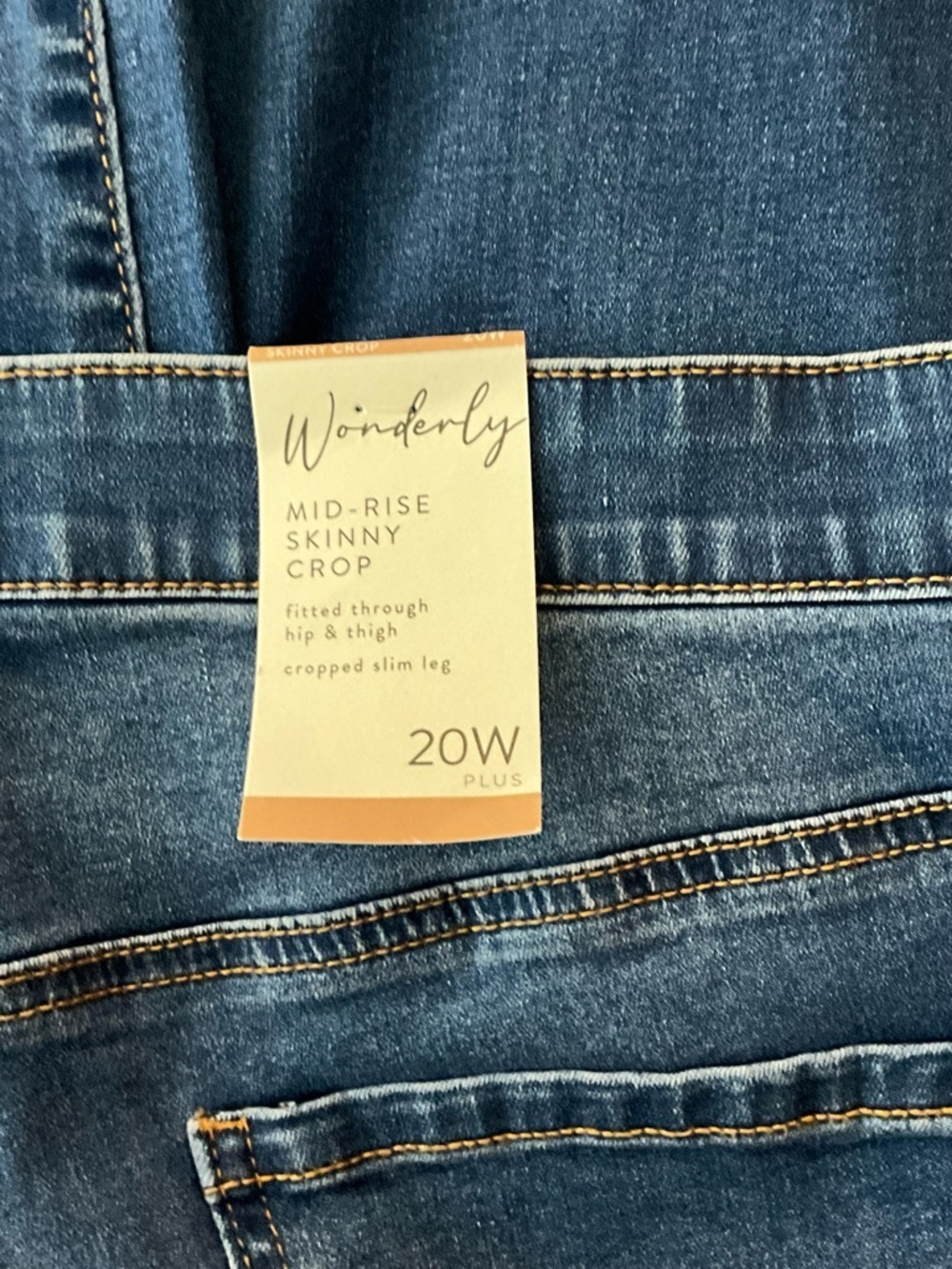 Wonderly Jeans Size 20W Blue Mid-Rise Skinny Jeans NWT - Picture 2 of 8